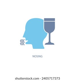 nosing concept line icon. Simple element illustration. nosing concept outline symbol design.