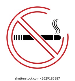 No-smoking sign against a white background.