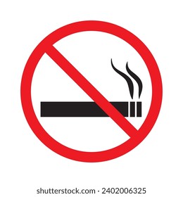 no-smoking signs simple vector red color without description
