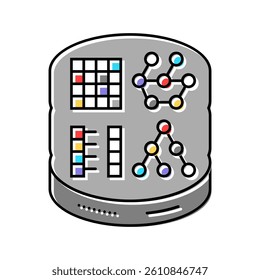 nosql database color icon vector. nosql database sign. isolated symbol illustration