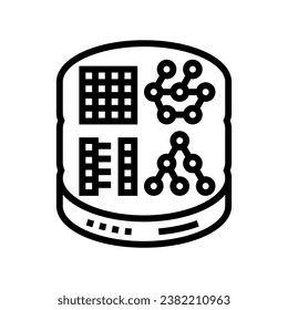 nosql database line icon vector. nosql database sign. isolated contour symbol black illustration
