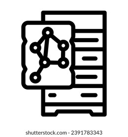 nosql database line icon vector. nosql database sign. isolated contour symbol black illustration