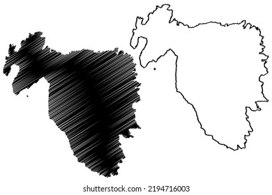 Noss island (United Kingdom of Great Britain and Northern Ireland, Scotland, Shetland islands) map vector illustration, scribble sketch Isle of Nos map