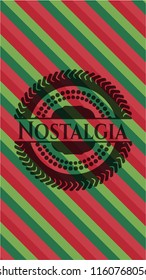Nostalgia christmas emblem.