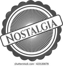 Nostalgia drawn with pencil strokes
