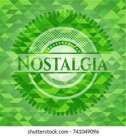 Nostalgia green mosaic emblem