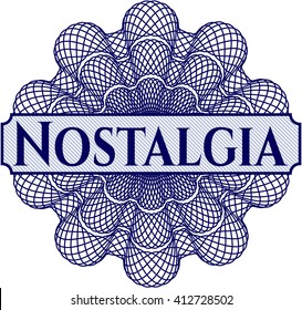 Nostalgia inside a money style rosette