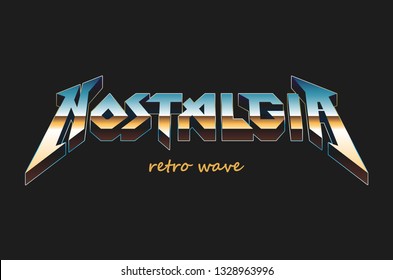 Nostalgia for the old days. Vector illustration. Music, movies, parties of the 20th century. Vintage graphics. Metal, rock cover. Design element.