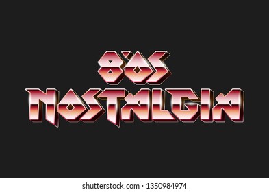 Nostalgia for the old days. Vector illustration. Music, movies, parties of the 20th century. Vintage graphics. Metal, rock cover. Design element.