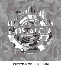 Nostalgia on grey camouflage pattern