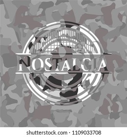  Nostalgia on grey camouflaged pattern