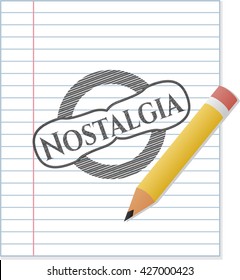 Nostalgisches Bleistiftemblem