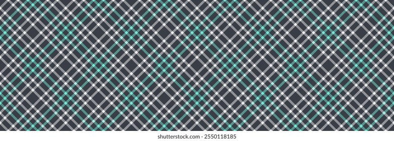 Nostalgia tecido xadrez têxtil, tartan de fundo padrão moderno. Verificação de textura de vetor pequena sem costura na paleta de cores escuras e brancas.