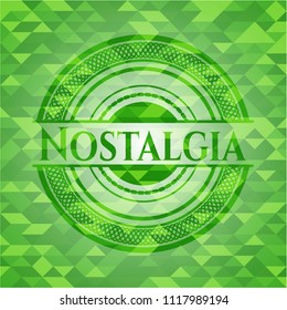 Nostalgia realistic green mosaic emblem