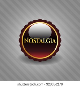 Nostalgia red emblem or badge