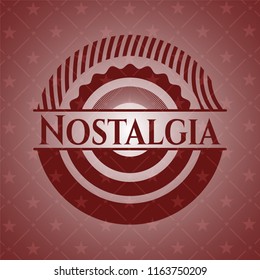 Nostalgia red icon or emblem