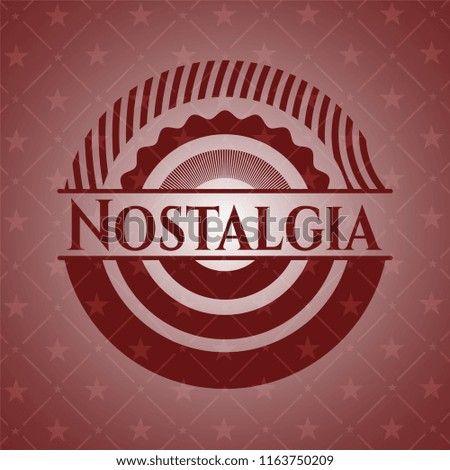 Nostalgia red icon or emblem