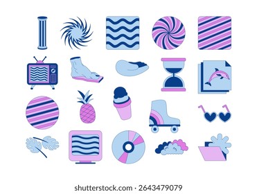 Nostalgia Retro Vaporware Element Set
