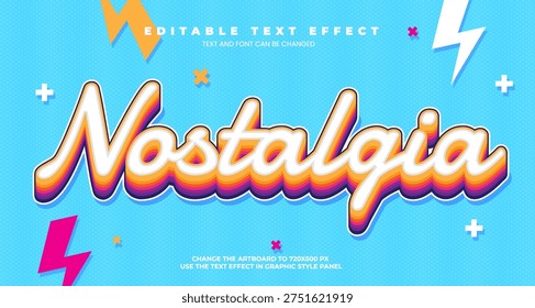 Nostalgia Retro Vintage Text Effect in modern trend style