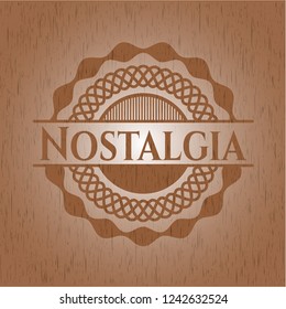 Nostalgia retro wood emblem