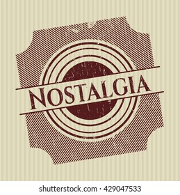 Nostalgia rubber stamp with grunge texture