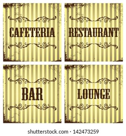 nostalgia signage for food and drink