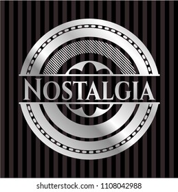 Nostalgia silver emblem or badge