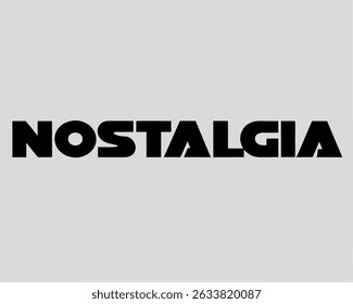 nostalgia tipografia em fundo cinzento  