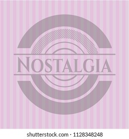 Nostalgia vintage pink emblem