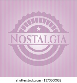 Nostalgia vintage pink emblem