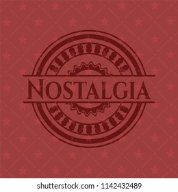 Nostalgia vintage red emblem