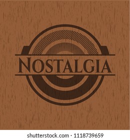 Nostalgia vintage wood emblem