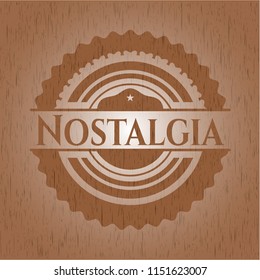 Nostalgia wooden emblem. Vintage.