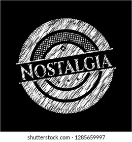 Nostalgia written on a blackboard