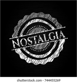 Nostalgia written on a chalkboard