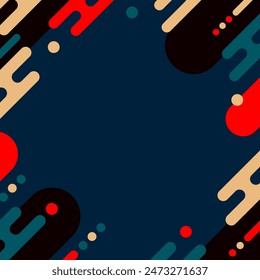 Nostalgic colors. Pop and modern geometric pattern backgrounds.
