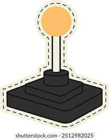 Nostalgic joystick image prepared in vector format