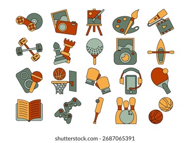 Nostálgico Conjunto de Elementos Retroativos Hobby