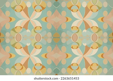 Nostalgic retro pattern pastel background. Geometric graphic line seamless retro color. Modern luxury ornate elegant minimal vintage retro style. Print design for texture textile wallpaper backdrop.