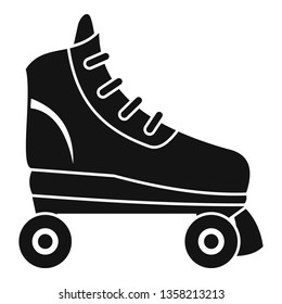 Nostalgic roller skates icon. Simple illustration of nostalgic roller skates vector icon for web design isolated on white background