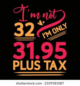 I’m not 29 I am Only 28.95 plus tax, Birthday T-shirt Design