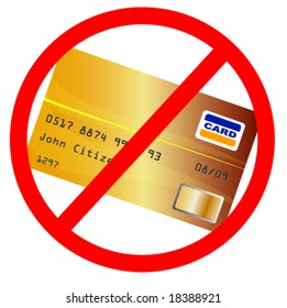 Not Accepted Creditcard Vector
