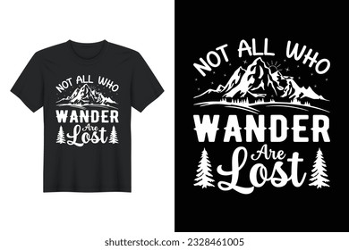 Nicht alle, die wandern sind verloren, T-Shirt-Design