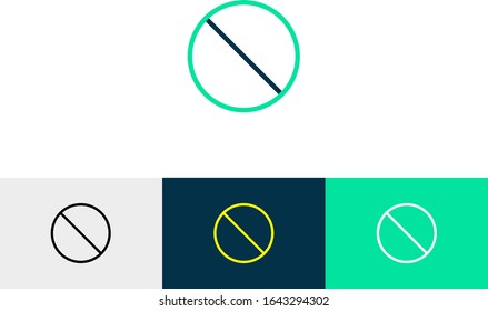not allow line art icon vector 