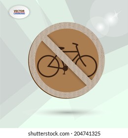 Not allowed Bicycle sign
