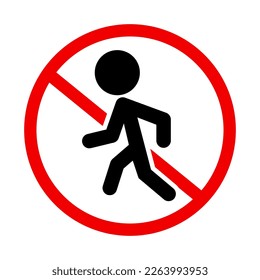 No se permite introducir el icono. No hay entrada. Vector.