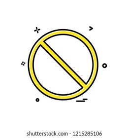 Not allowed icon design vector