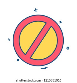 Not Allowed icon design vector