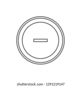 Not Allowed icon. Element of web, minimalistic for mobile concept and web apps icon. Thin line icon for website design and development, app development