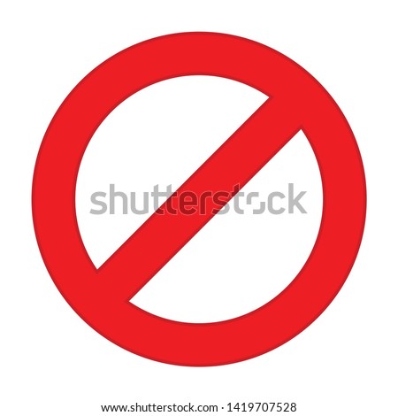 Not Allowed icon. flat illustration of Not Allowed vector icon for web